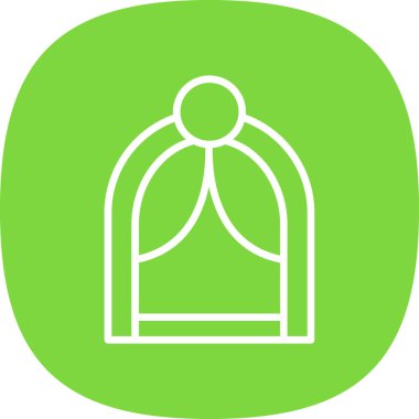 Güzel gelinlik çizgisi simgesi