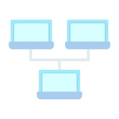 Yerel ağ simgesi, vektör illüstrasyonu basit tasarım