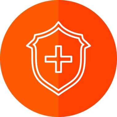 Haçlı bir kalkanın vektör çizimi