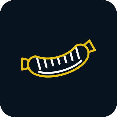 Siyah arkaplanda izole edilmiş ana hatlı muz simgesi. Cadılar bayramı partin kutlu olsun. vektör.