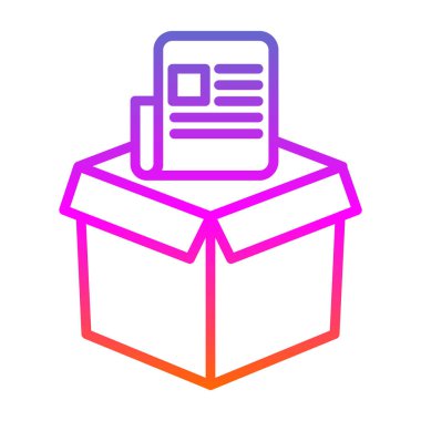 kutu simgesi, vektör illüstrasyonu basit tasarım