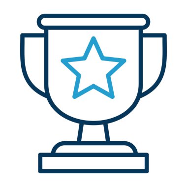 Ödül kupası. Web simgesi basit illüstrasyon 