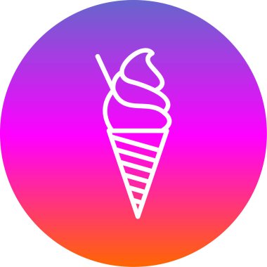 dondurma simgesi, vektör illüstrasyonu 