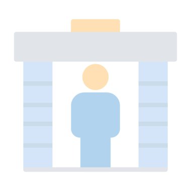 Modern ofis binası simgesinin vektör illüstrasyonu