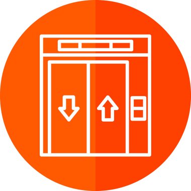 Asansör. Web simgesi basit illüstrasyon             