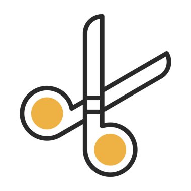 Makas simgesi, vektör illüstrasyonu 