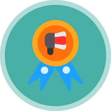 Rozet rozet simgesi düz stil