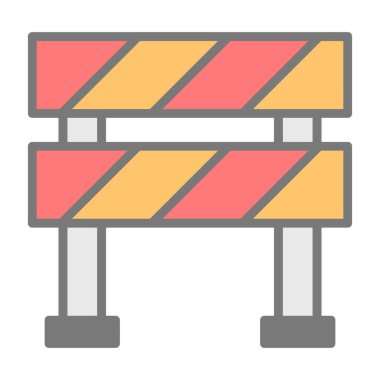 bariyer simgesi basit illüstrasyon