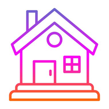 Ev vektör tasarımı. Ev düz simgesi 