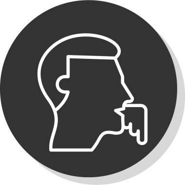 Sakal simgesi olan adam, vektör illüstrasyon tasarımı