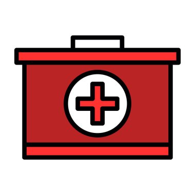 ilk yardım kiti vektör simgesi 