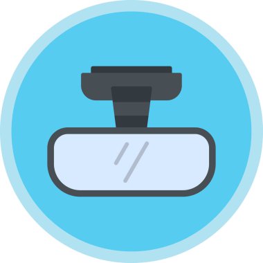 Dikiz aynası ikon vektör illüstrasyonu