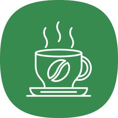 sıcak kahve simgesi, vektör illüstrasyonu