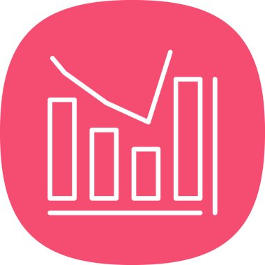 Bar grafik simgesinin vektör illüstrasyonu 