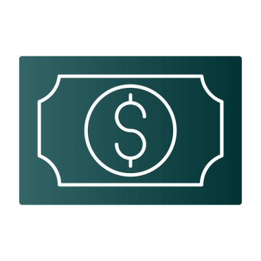 Web ve mobil uygulama tasarımınız için para simgesi, dolar logosu konsepti 