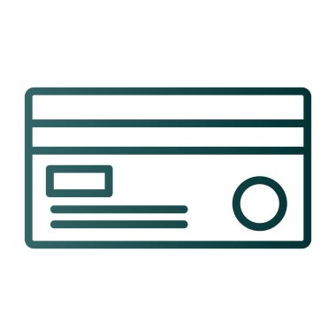 Kredi kartı simgesi, vektör illüstrasyonu