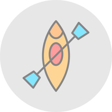 Kano yassı simgesinin vektör illüstrasyonu