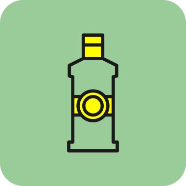 Beyaz arka planda izole edilmiş bir şampuan ikonu şişesi. vektör illüstrasyonu