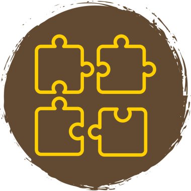 yapboz parçaları, ağ basit illüstrasyon