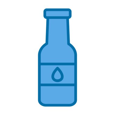 Soda şişesi simgesi, vektör illüstrasyonu 