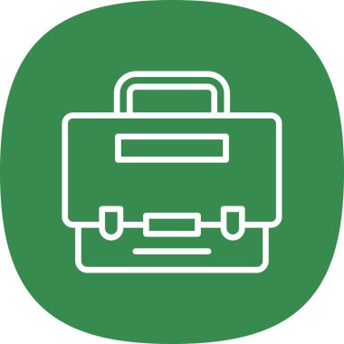 Bavul. Web simgesi basit illüstrasyon 