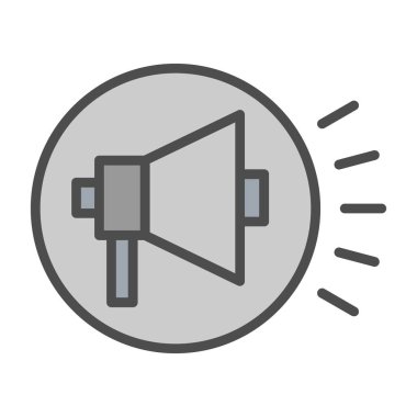 megafon simgesi, kampanya konsepti vektör illüstrasyonu