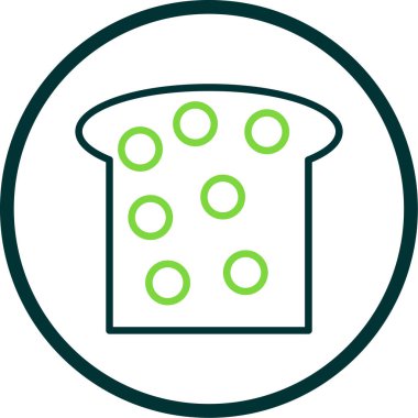 Ekmek simgesi, vektör illüstrasyonu 