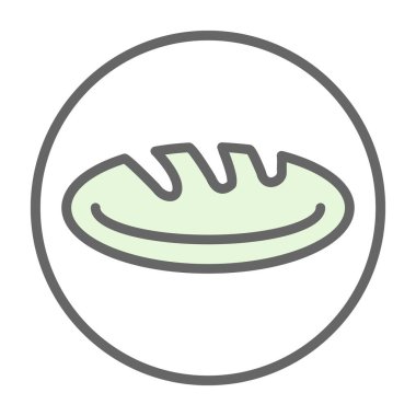 Ekmek simgesinin vektör illüstrasyonu 