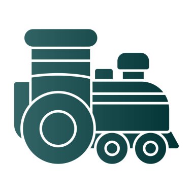 Tren simgesinin vektör illüstrasyonu