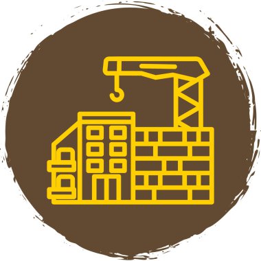 Fabrika simgesi, vektör illüstrasyonu