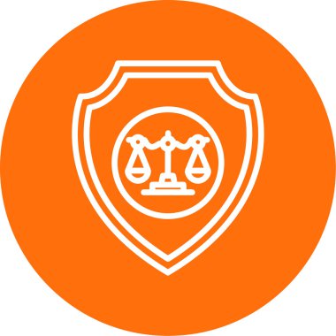 Eşsiz adalet sistemi vektör simgesi