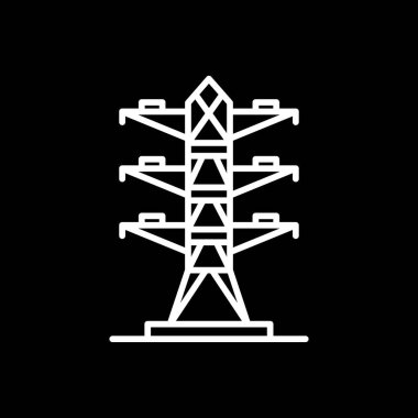 yüksek voltaj güç simgesi vektör çizim şablonu