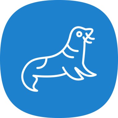 şirin fok simgesi, vektör illüstrasyonu