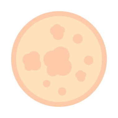 Gezegen Ay ikonu vektörü. düz ay gezegeni.