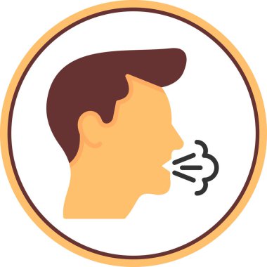 Sigara içiyorum. Web simgesi basit illüstrasyon