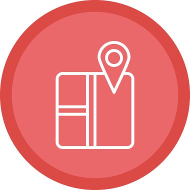 harita pin konumu simgesi düz biçimli