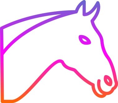 at başı simgesi, vektör illüstrasyonu