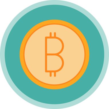 Bitcoin madeni parası. Basit illüstrasyon