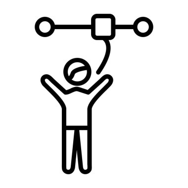 Adam kaldırma simgesi, vektör illüstrasyonu