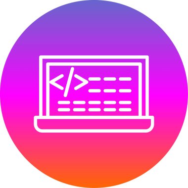 Kod işareti. Kodlama simgesi. vektör illüstrasyonu