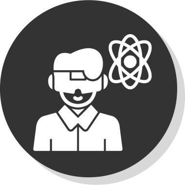 Sanal gerçeklik gözlüklü bir bilim adamı.