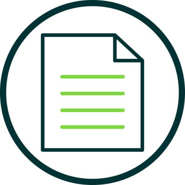 Belge. Web simgesi basit illüstrasyon 