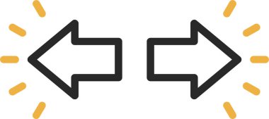 yön simgesi, basit vektör illüstrasyonu