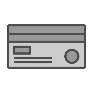 Kredi kartı simgesi, vektör illüstrasyonu