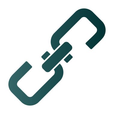 bağlantı vektörü glyph düz simgesi