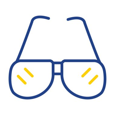 Gözlük. Web simgesi basit illüstrasyon 