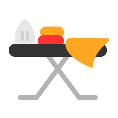 Demir tahta düz simge, vektör çizimi basit tasarım