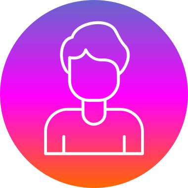 avatar. Web simgesi basit illüstrasyon