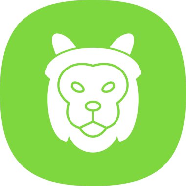 Aslan etobur simgesi, basit vektör illüstrasyonu 