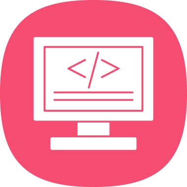 Kod işareti. Kodlama simgesi. vektör illüstrasyonu